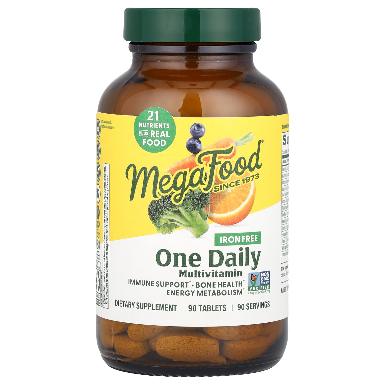 MegaFood, One Daily Multivitamin, Iron Free , 90 Tablets - Image 1