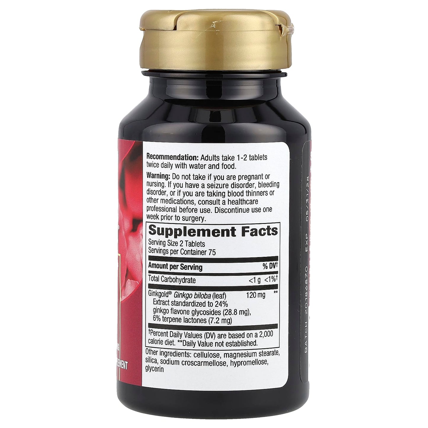 Nature's Way, Ginkgold®, Advanced Ginkgo Extract, 120 mg, 150 Tablets (60 mg per Tablet) - Image 2