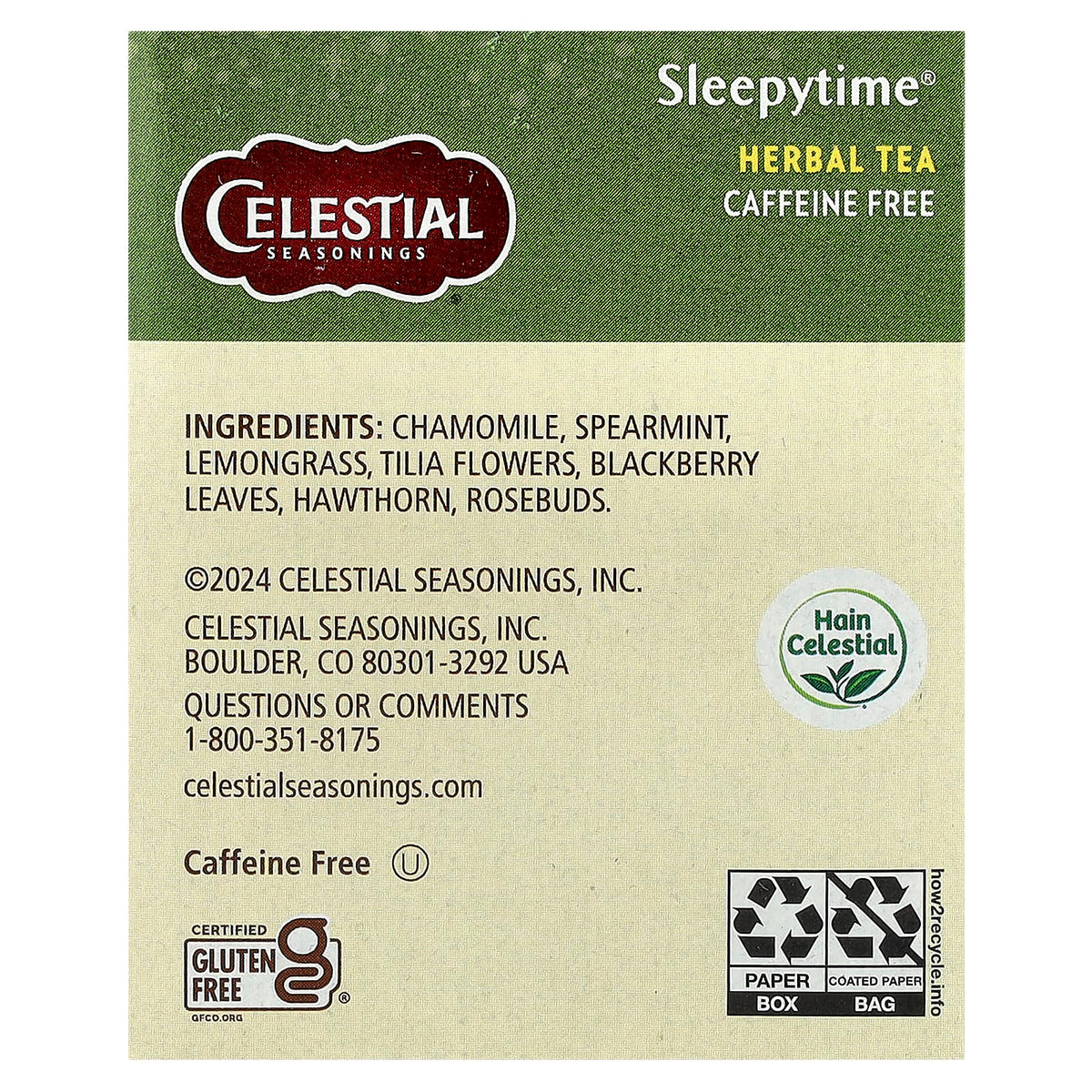 Sleepytime Herbal Tea, Caffeine Free, 20 Tea Bags - Image 2