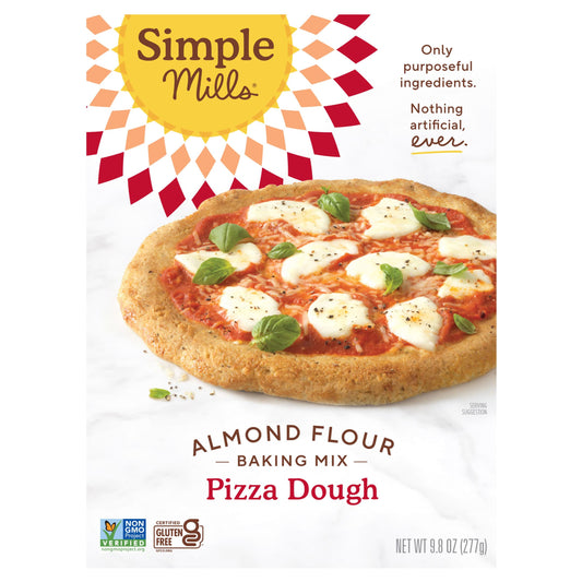 Simple Mills, Almond Flour Baking Mix, Pizza Dough, 9.8 oz (277 g) - Image 1