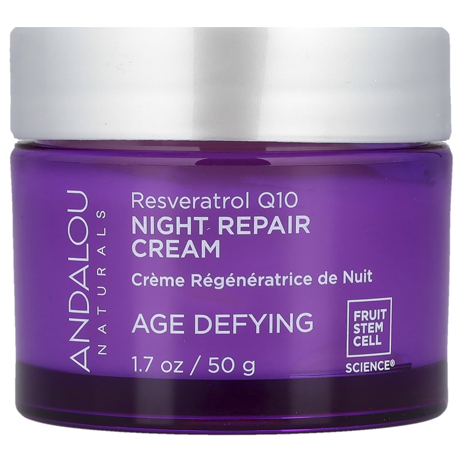 Andalou Naturals Night Repair Cream with Resveratrol Q10 | 1.7 oz - Image 1