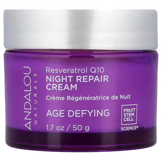 Andalou Naturals Night Repair Cream with Resveratrol Q10 | 1.7 oz - Image 1