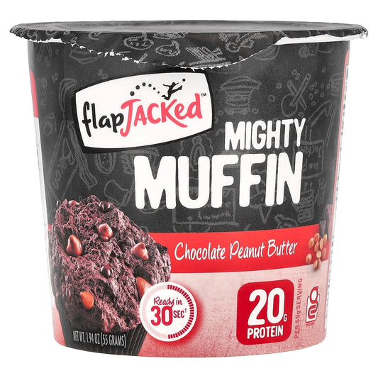 FlapJacked Chocolate Peanut Butter Mighty Muffin - 20g Protein - Image 1