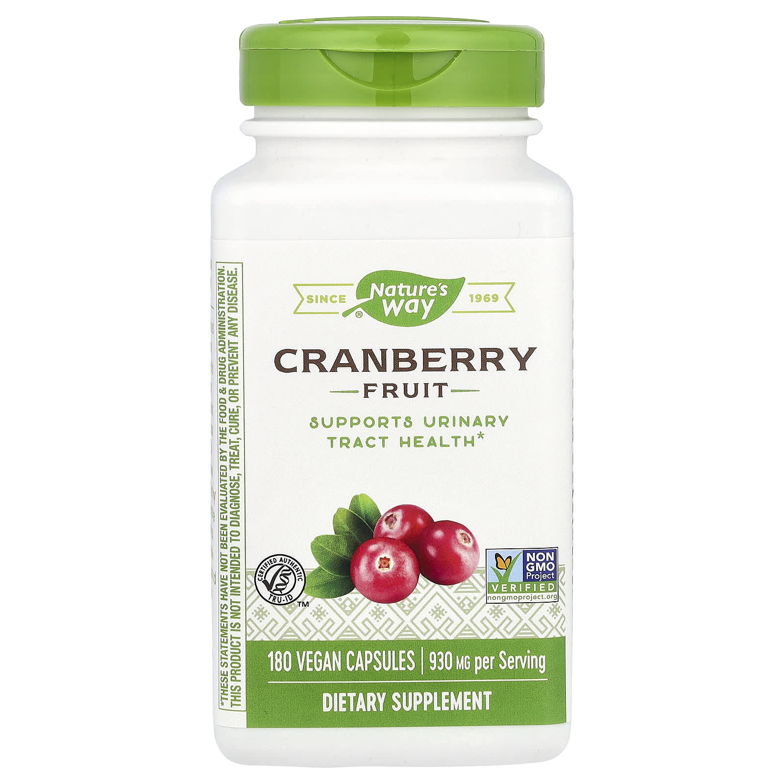 Nature's Way, Cranberry Fruit, 180 Vegan Capsules (465 mg Per Capsule) - Image 1