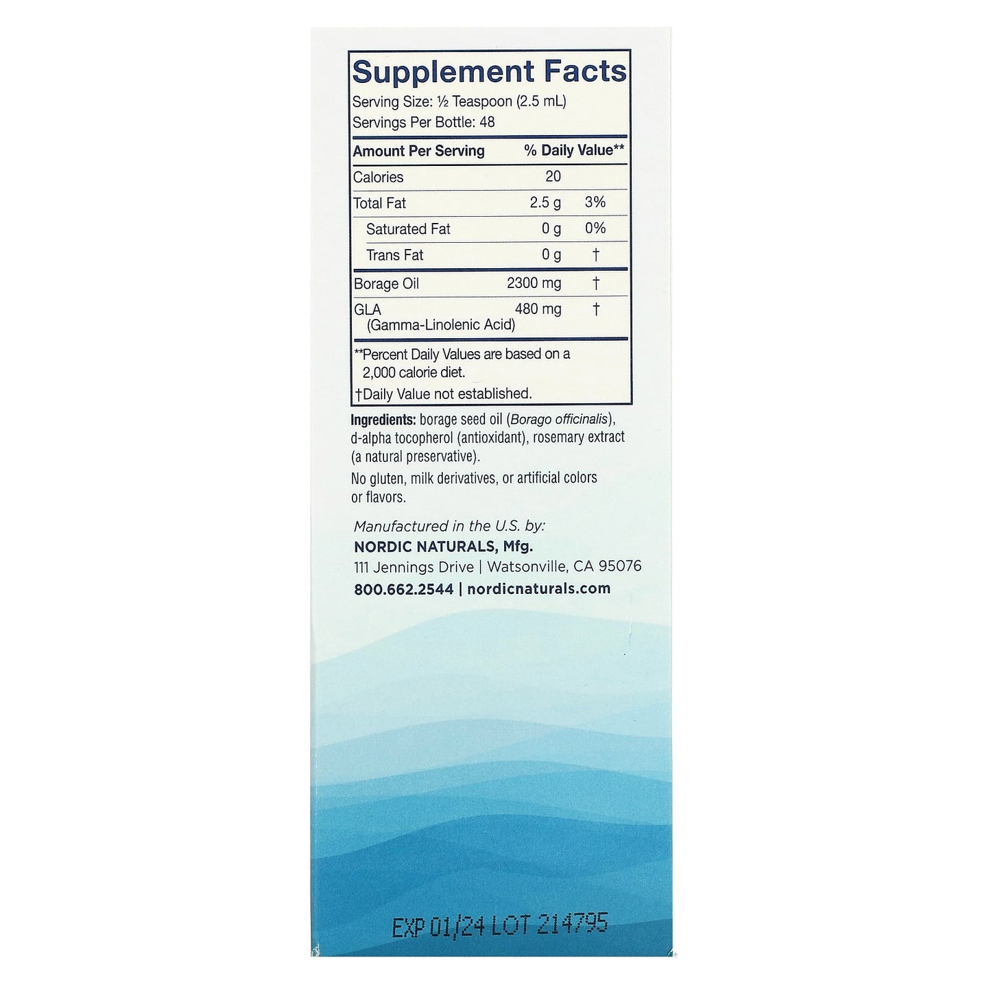 Nordic Naturals, Nordic Beauty, Borage Oil, 4 fl oz (119 ml) - Image 2