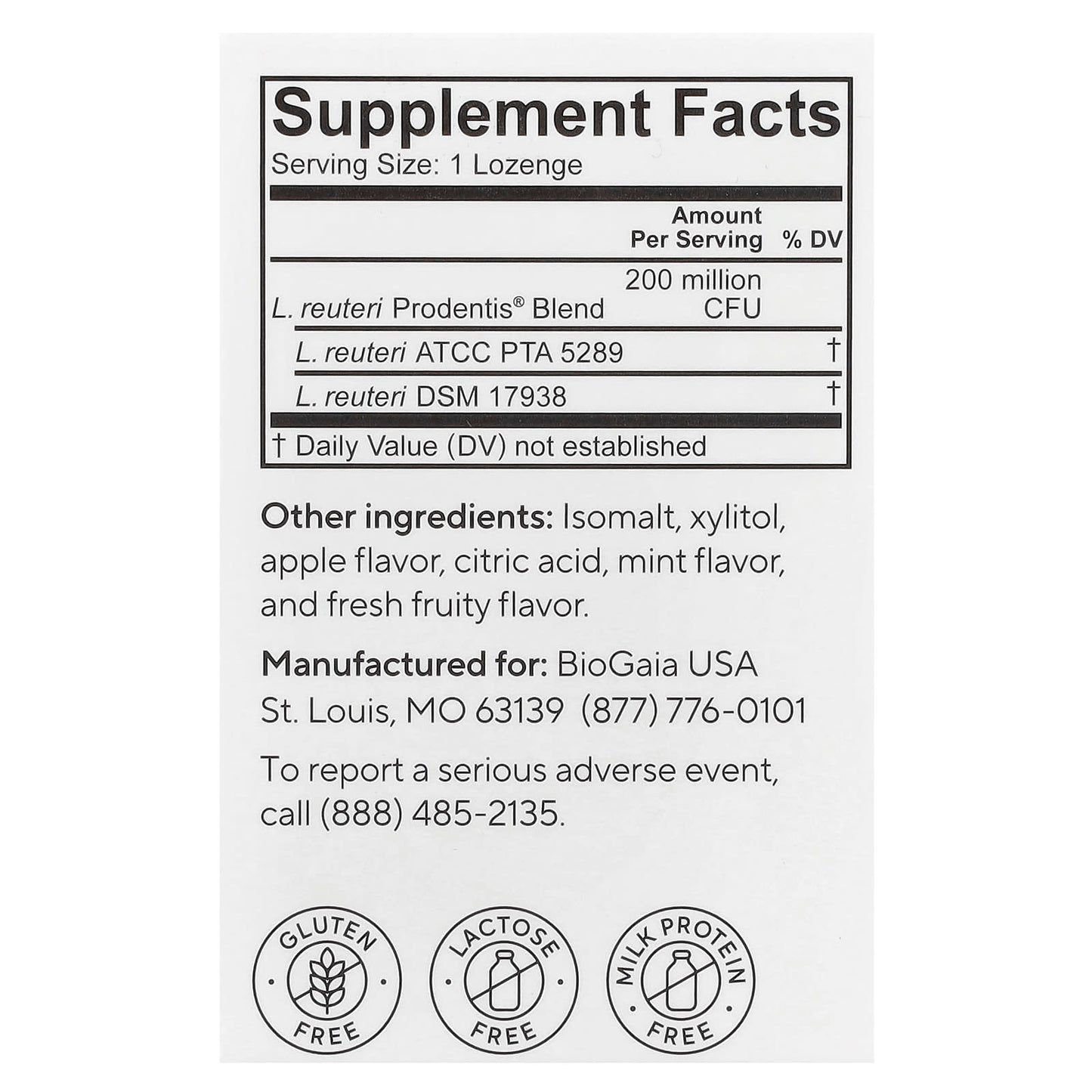 BioGaia Oral Health Probiotic for Healthy Gums & Teeth - 30 Lozenges - Image 2