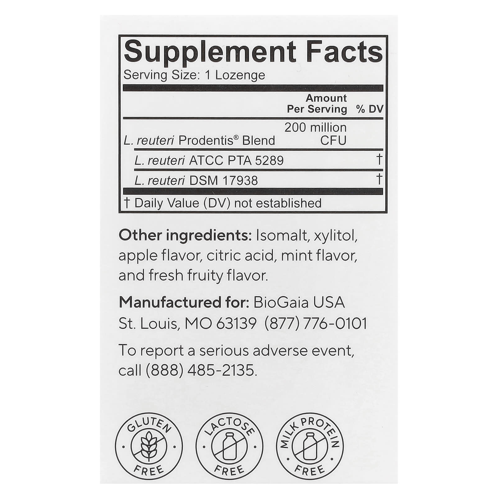 BioGaia Oral Health Probiotic for Healthy Gums & Teeth - 30 Lozenges - Image 2