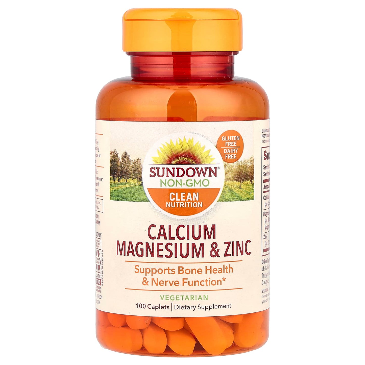 Sundown Naturals, Calcium, Magnesium & Zinc, 100 Caplets - Image 1
