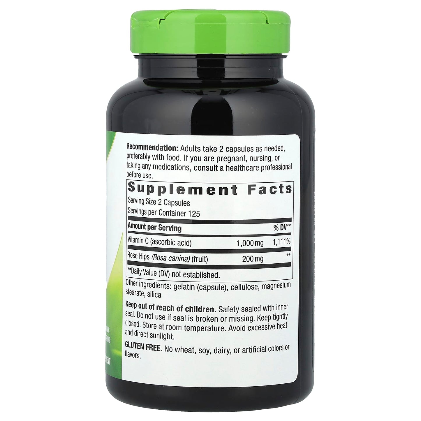 Nature's Way, Vitamin C with Rose Hips, 250 Capsules - Image 2
