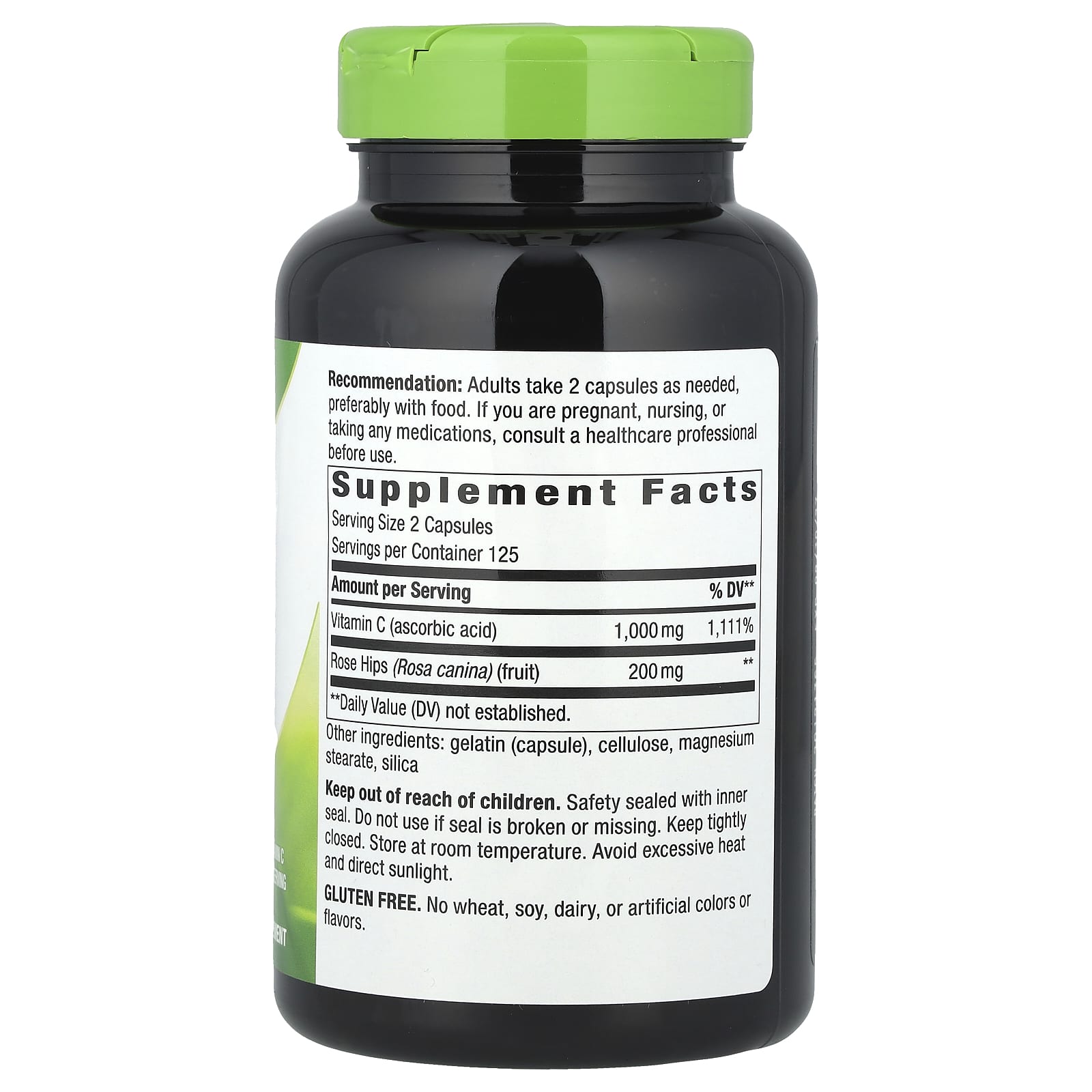 Nature's Way, Vitamin C with Rose Hips, 250 Capsules - Image 2