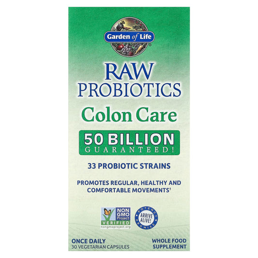 Garden of Life RAW Probiotics Colon Care - 30 Vegetarian Capsules - Image 1