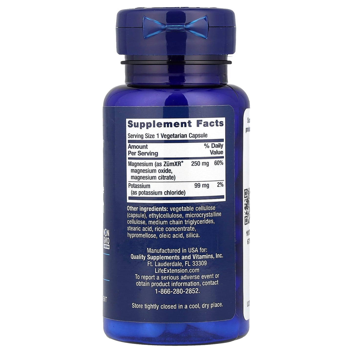 Life Extension, Potassium with Extend-Release Magnesium, 60 Vegetarian Capsules - Image 2