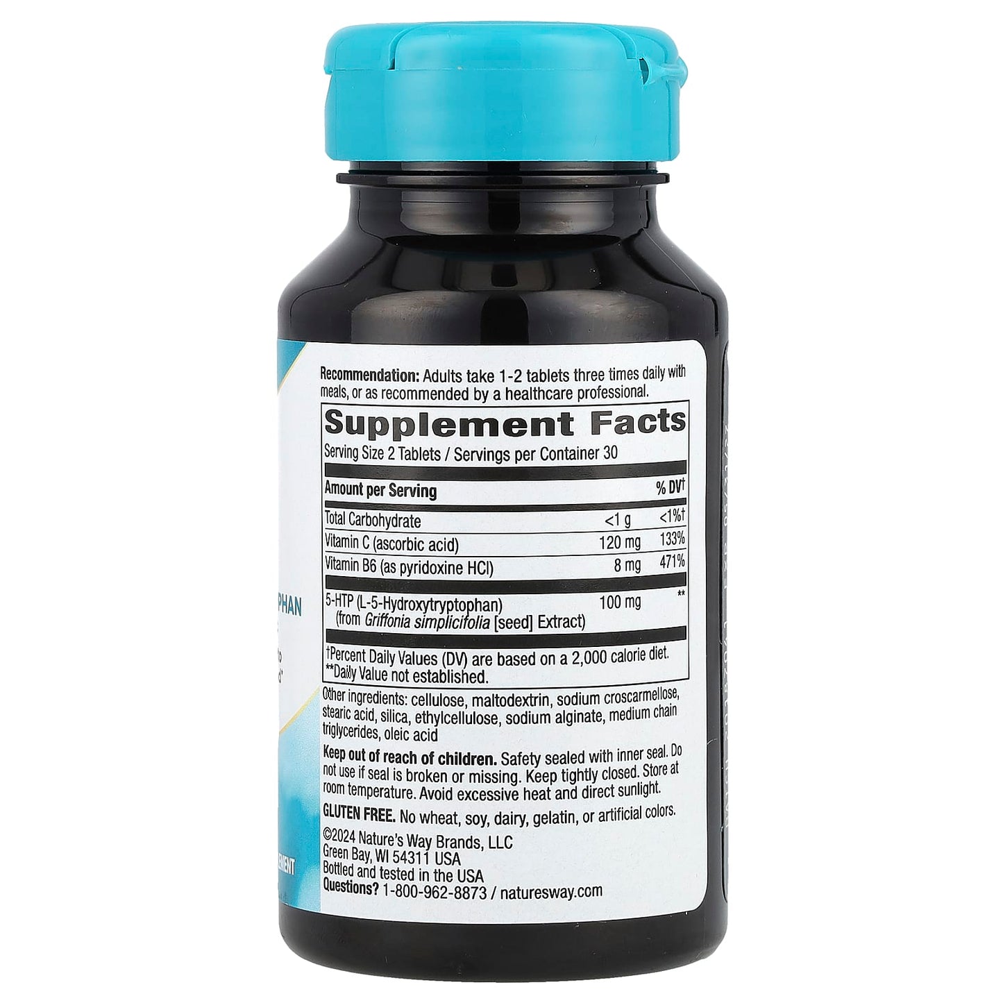 Nature's Way, 5-HTP, 100 mg, 60 Tablets ( 50 mg Per Tablet) - Image 2