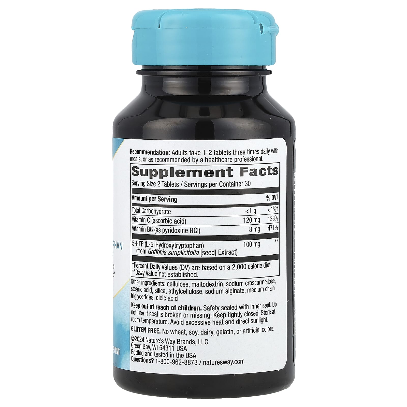 Nature's Way, 5-HTP, 100 mg, 60 Tablets ( 50 mg Per Tablet) - Image 2