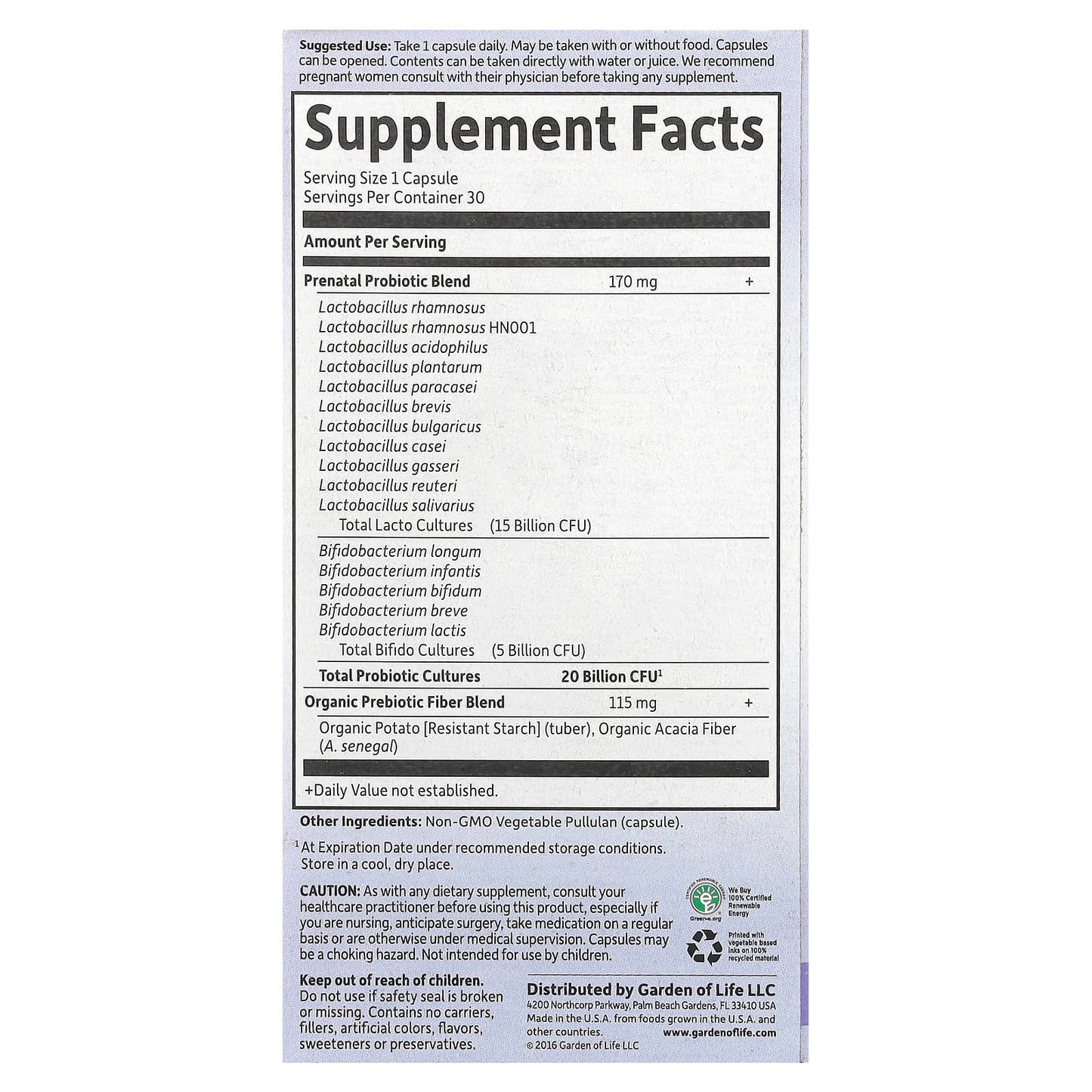 Garden of Life Dr. Formulated Probiotics for Pregnancy & Lactation - 30 Capsules - Image 2