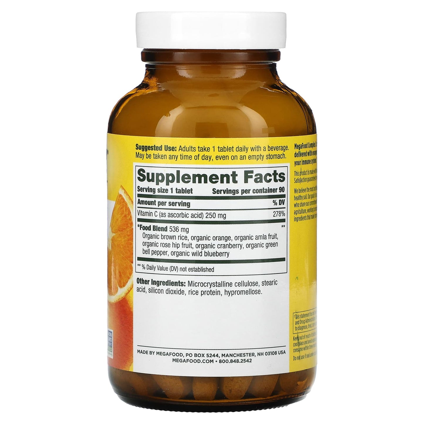 MegaFood, Complex C, 90 Tablets - Image 2