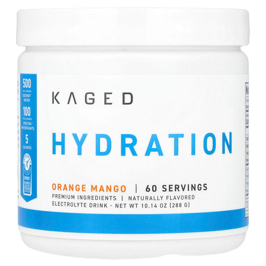 Kaged Hydration Orange Mango Electrolyte Drink Powder, 10.14 oz (288g) - Image 1