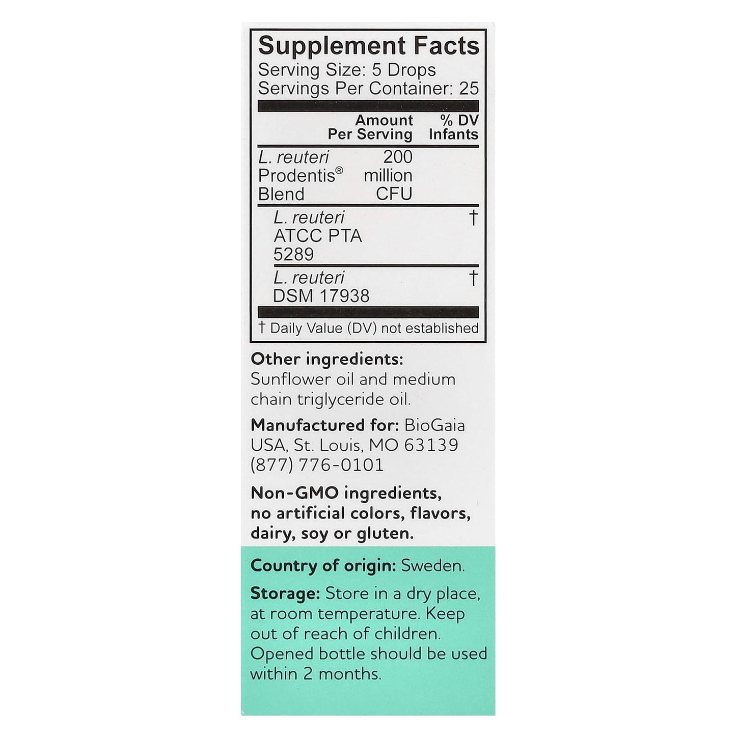 <strong>BioGaia Prodentis Probiotic Drops for Healthy Gums and Teeth</strong> - Image 2