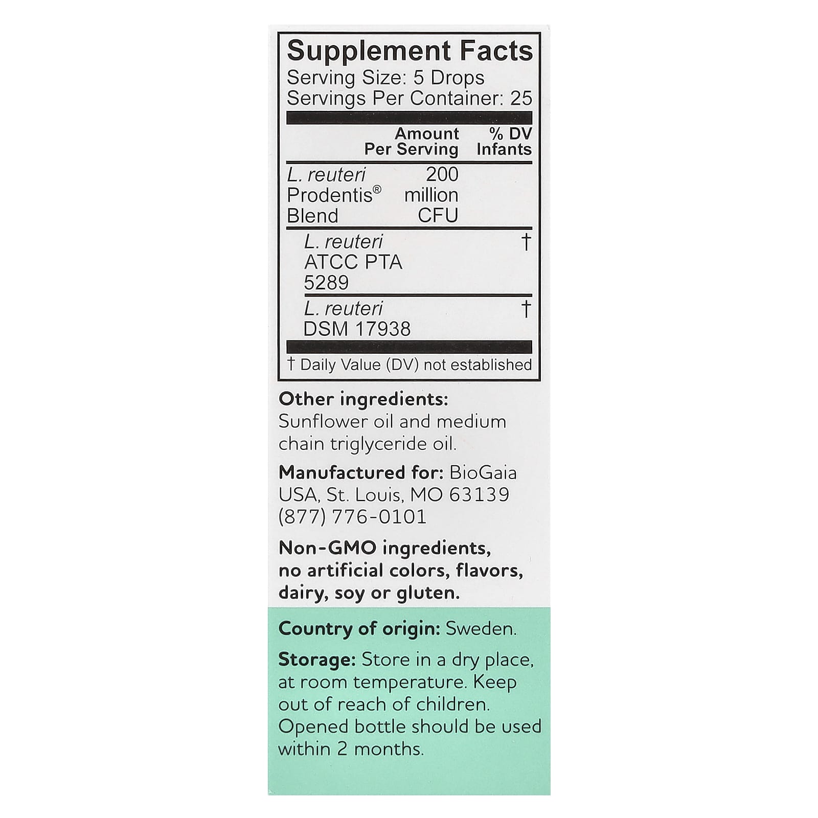 <strong>BioGaia Prodentis Probiotic Drops for Healthy Gums and Teeth</strong> - Image 2