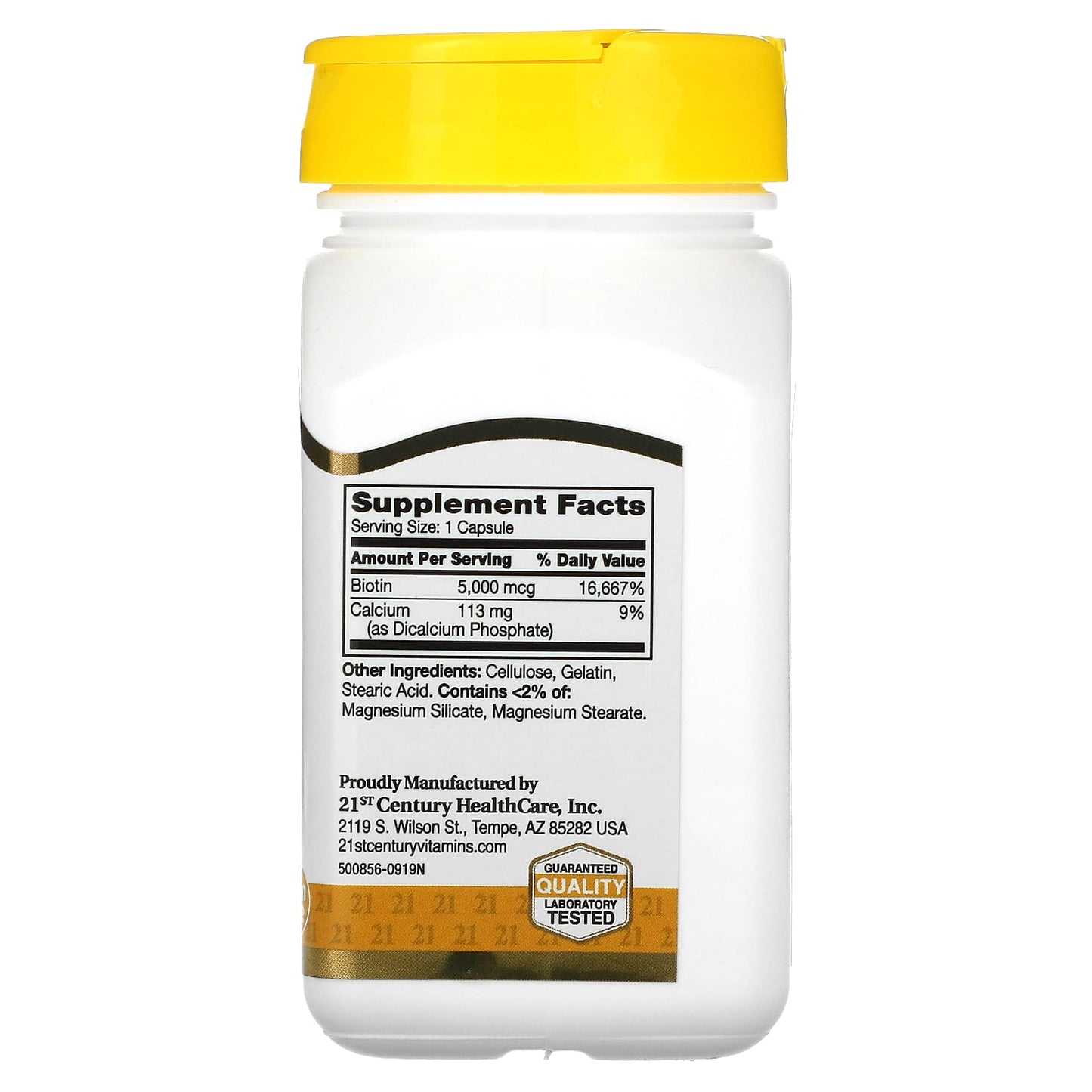 Boost Hair, Skin & Nail Health with 21st Century Biotin 5000 mcg - Image 2