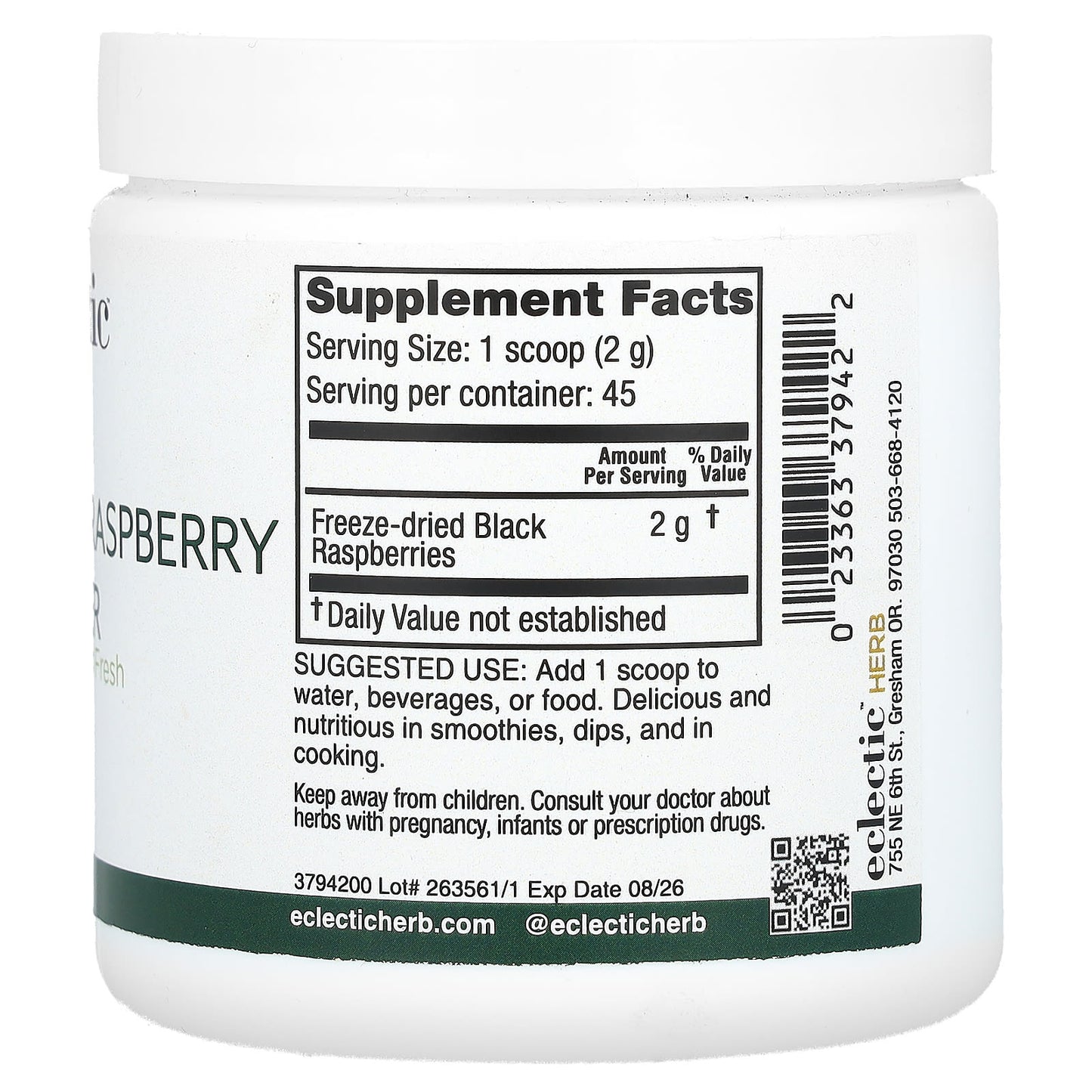 Black Raspberry Powder by Eclectic Herb - Freeze-Dried & Non-GMO - Image 2