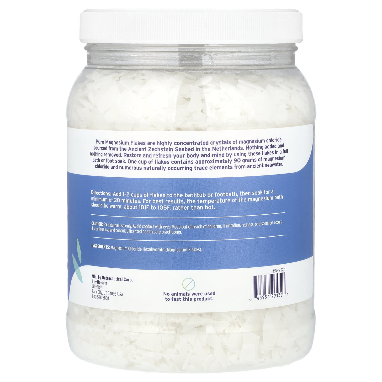 Life-flo, Pure Magnesium Flakes, Super Concentrated, 2.75 lb (44 oz) - Image 2