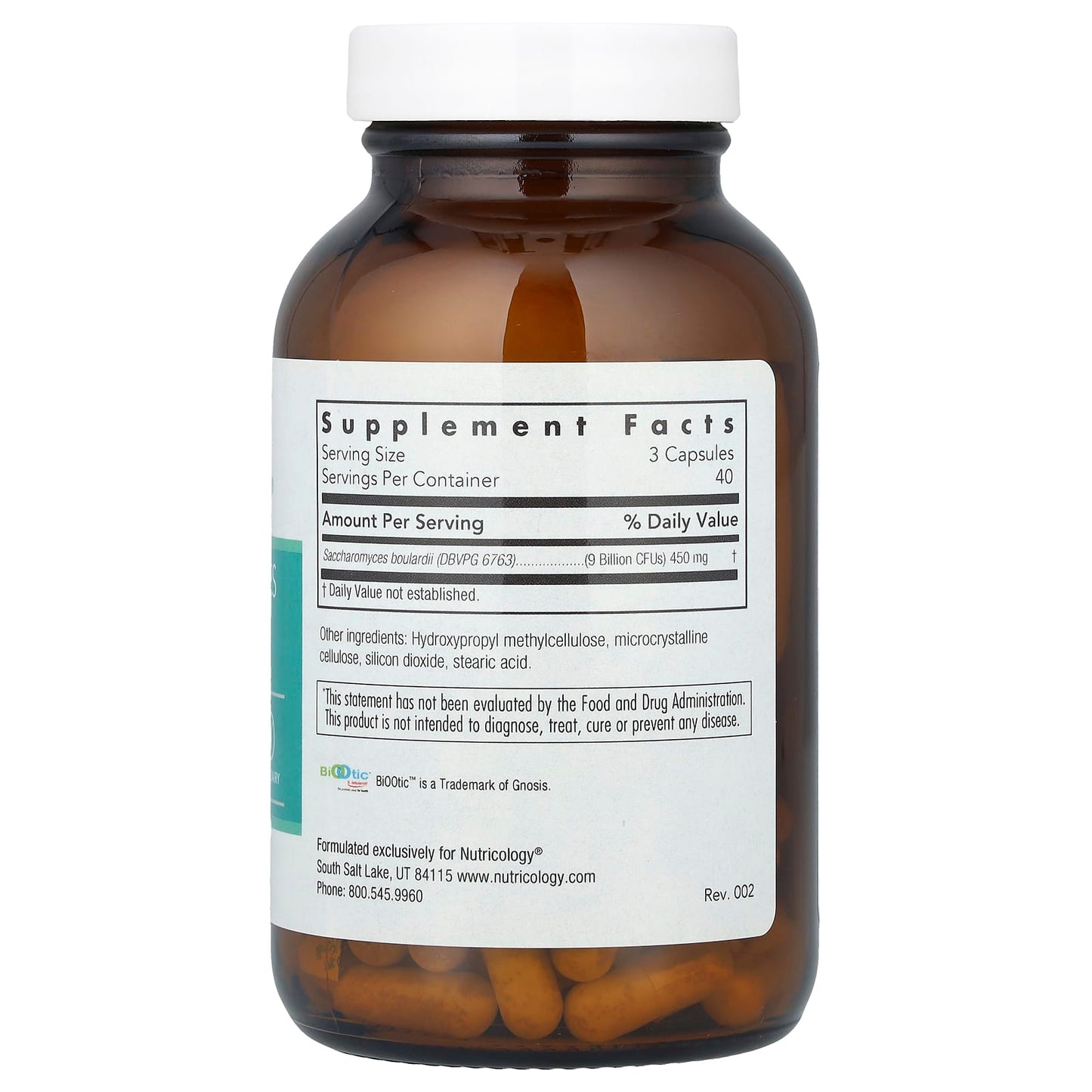 Nutricology, Restore-Biotic®, Saccharomyces Boulardii, 150 mg , 120 Vegetarian Capsules - Image 2
