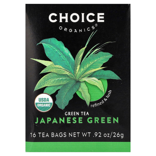 Japanese Green Choice Organic Tea, 16 Tea Bags, USDA Organic - Image 1