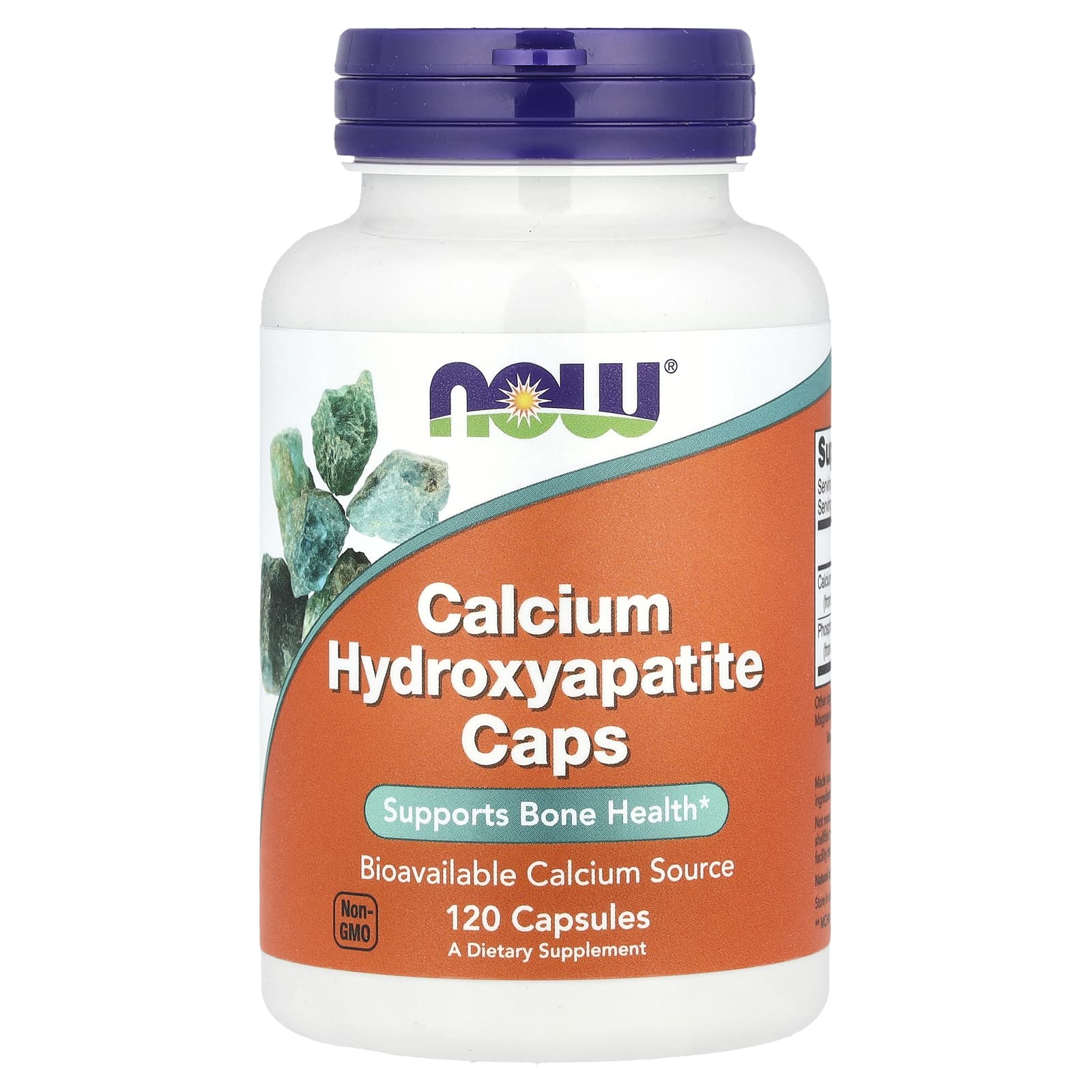 NOW Foods, Calcium Hydroxyapatite Caps, 120 Capsules - Image 1