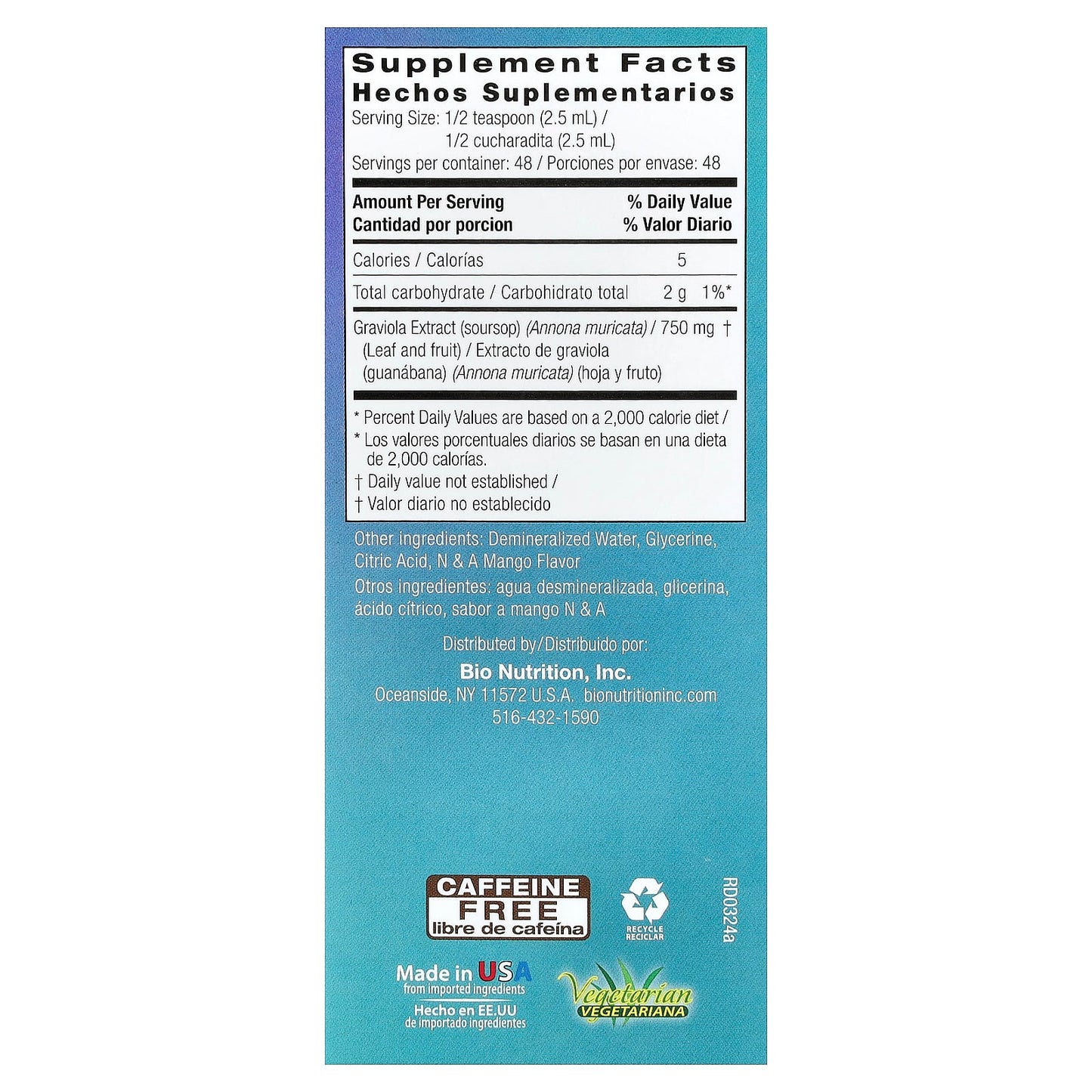 Graviola Supplement for Immune Health by Bio Nutrition - 4 fl oz - Image 2