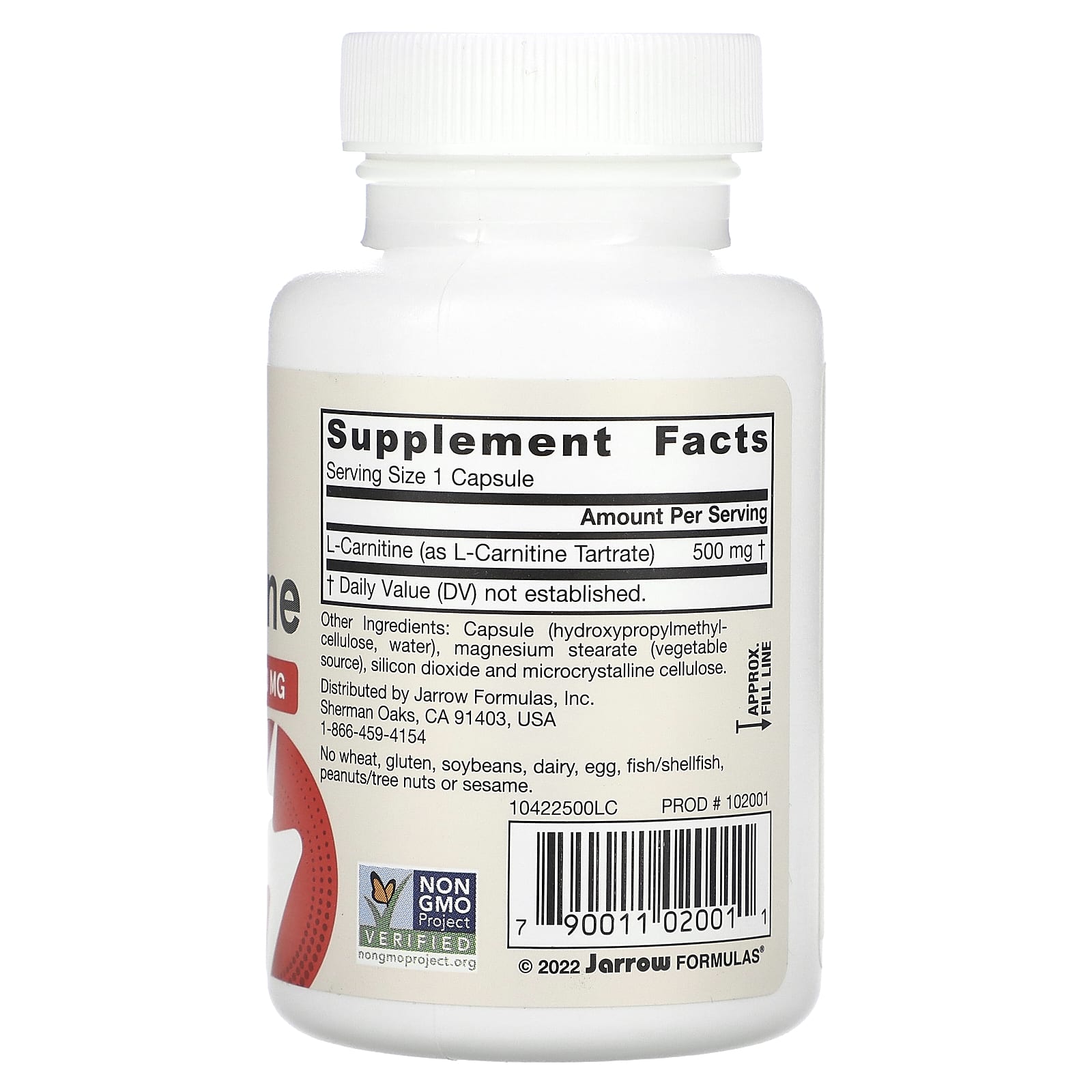 Jarrow Formulas L-Carnitine 500mg - 50 Veggie Capsules for Energy - Image 2