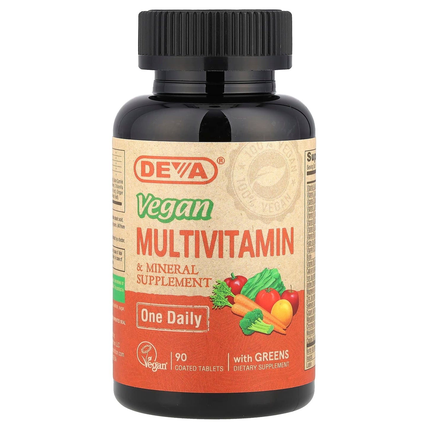 Deva Vegan Multivitamin & Mineral Supplement - 90 Coated Tablets - Image 1