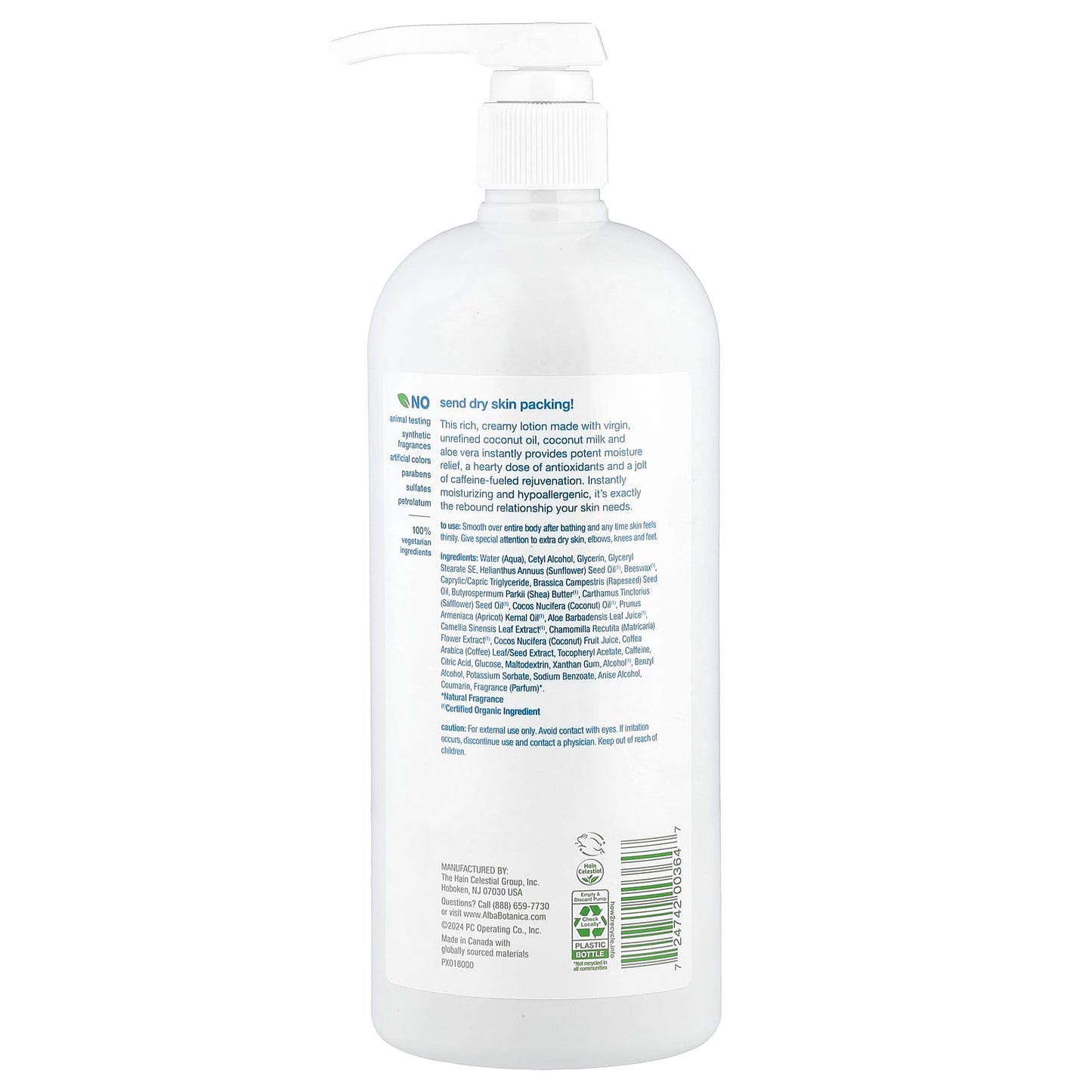 Alba Botanica Daily Moisturizing Lotion for Dry Skin, 32 fl oz - Image 2