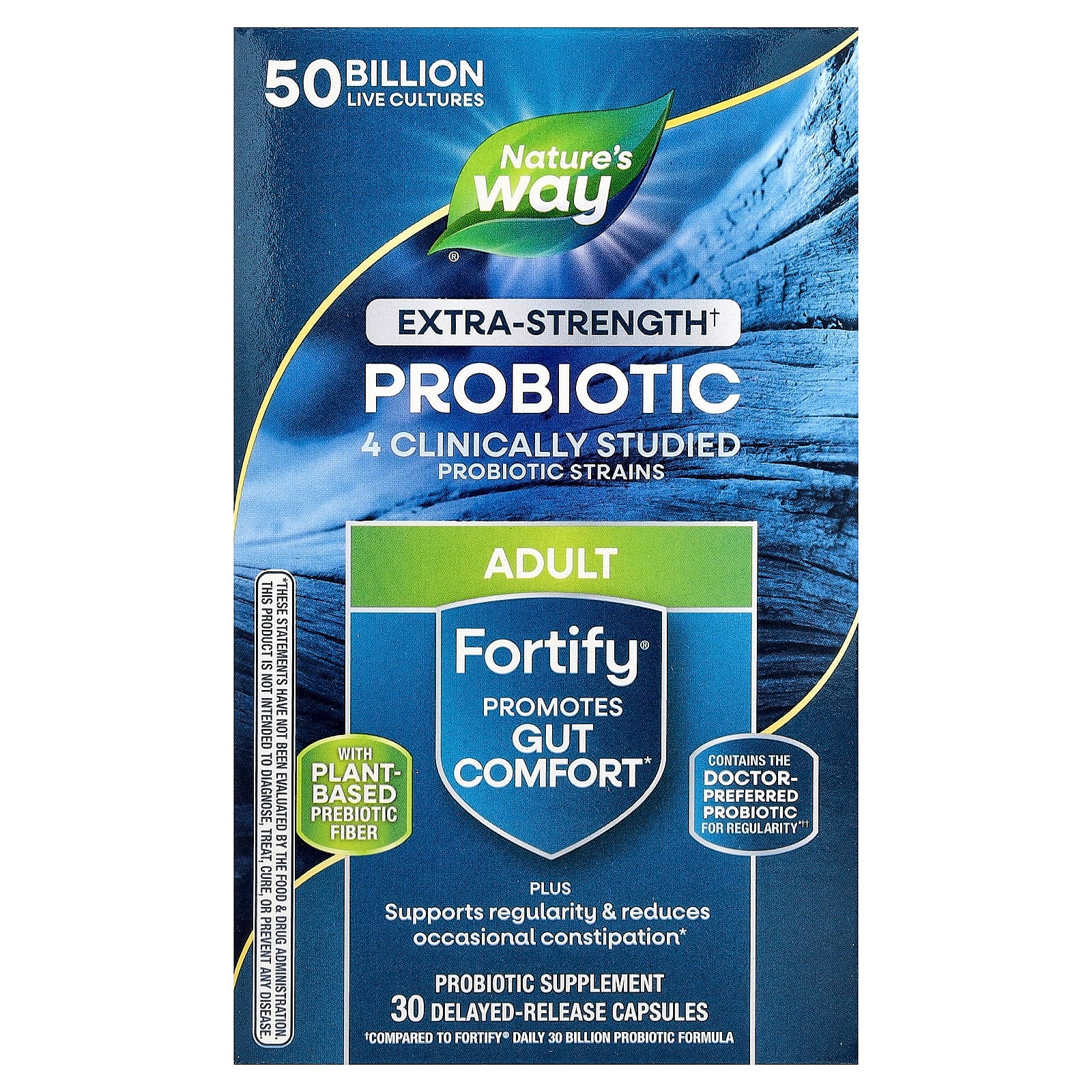 Nature's Way, Fortify®, Probiotic, Adult, Extra Strength, 50 Billion, 30 Delayed Release Capsules - Image 1