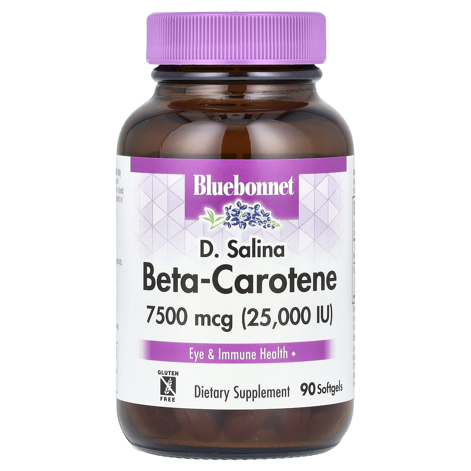 Bluebonnet Nutrition, D. Salina, Beta-Carotene, 7,500 mcg (25,000 IU), 90 Softgels