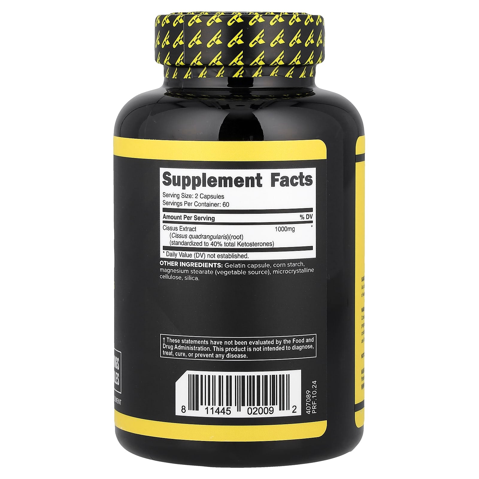 Primaforce, Cissus (Cissus Quadrangularis), 120 Capsules (500 mg per Capsule) - Image 2