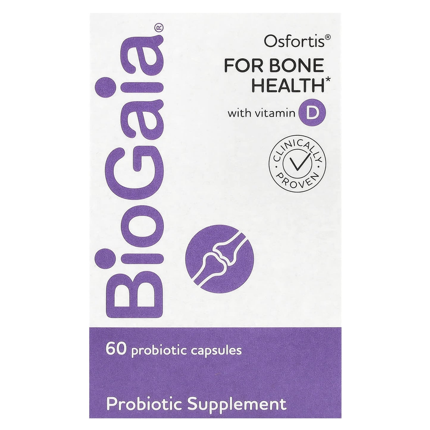 Probiotics for Bone Health with Osfortis and Vitamin D3 - 60 Capsules - Image 1