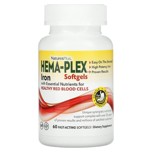 NaturesPlus, Hema-Plex, 60 Fast-Acting Softgels - Image 1