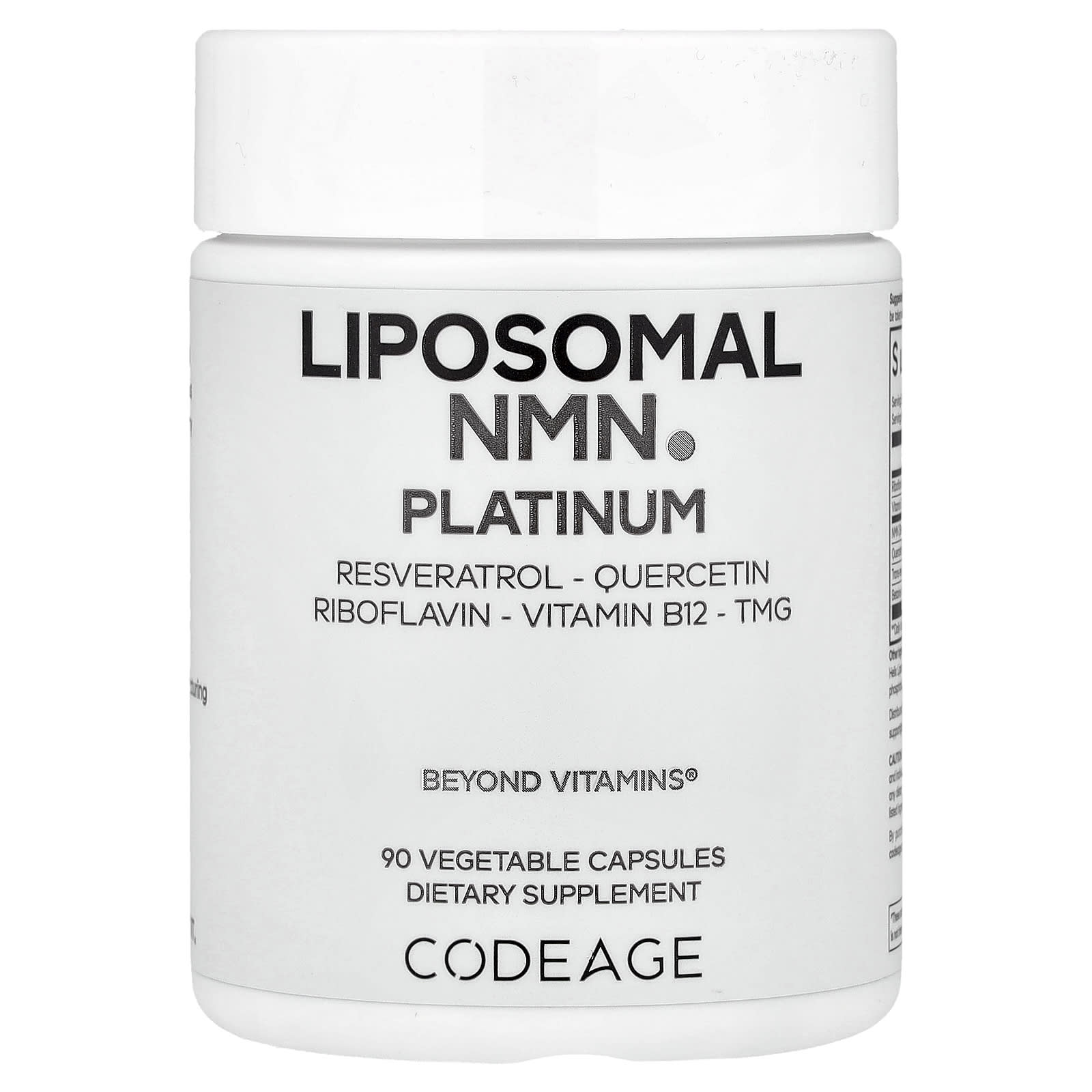 Unlock Youthful Vitality with CodeAge Liposomal NMN Platinum - 90 Capsules - Image 1