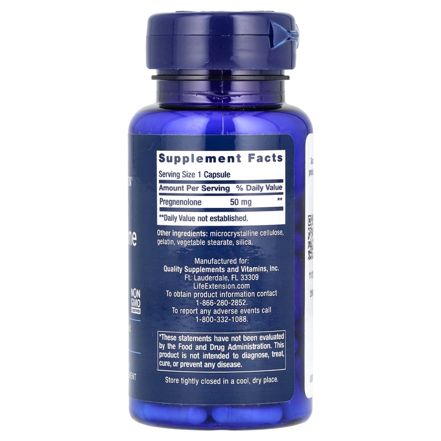 Life Extension, Pregnenolone, 50 mg, 100 Capsules