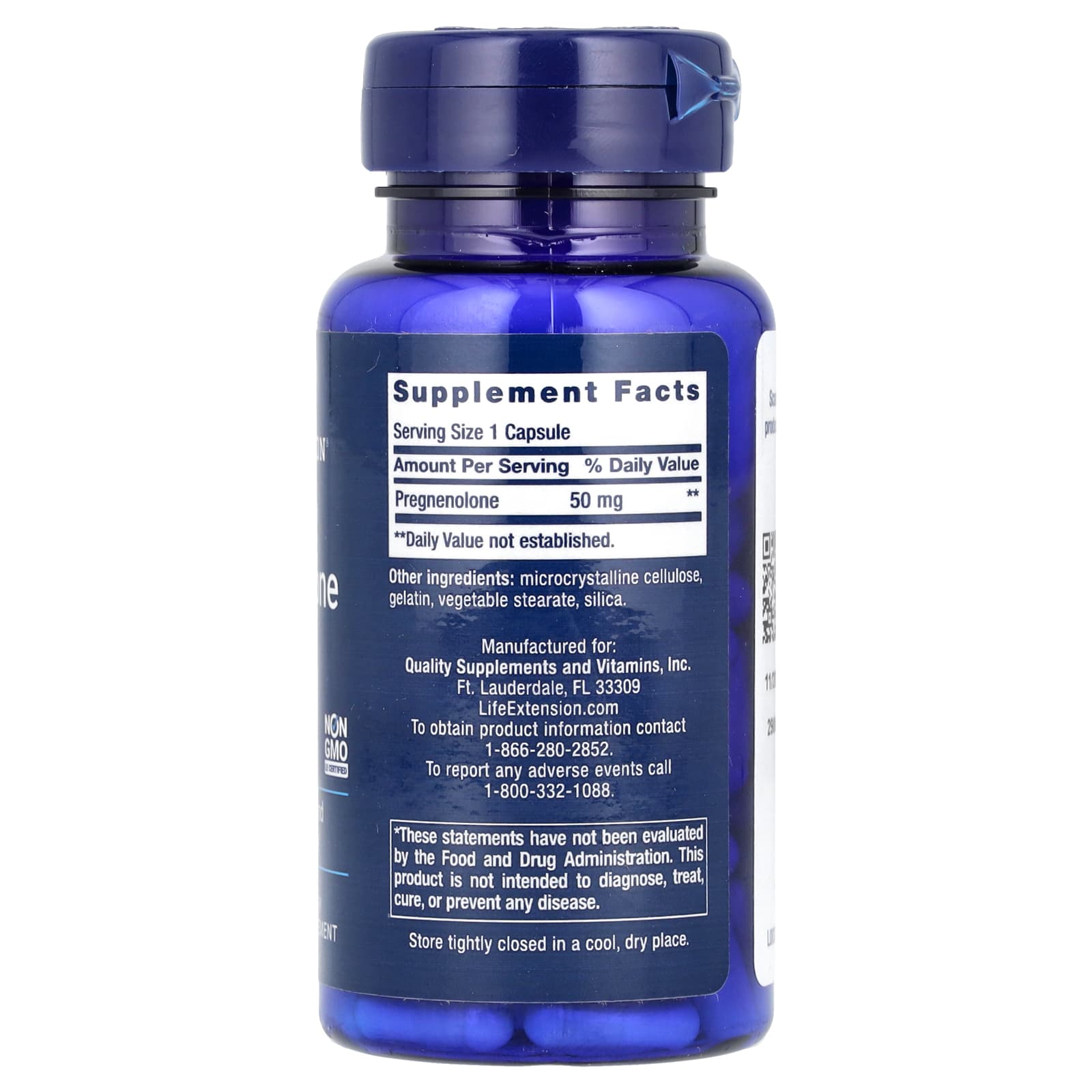 Life Extension, Pregnenolone, 50 mg, 100 Capsules