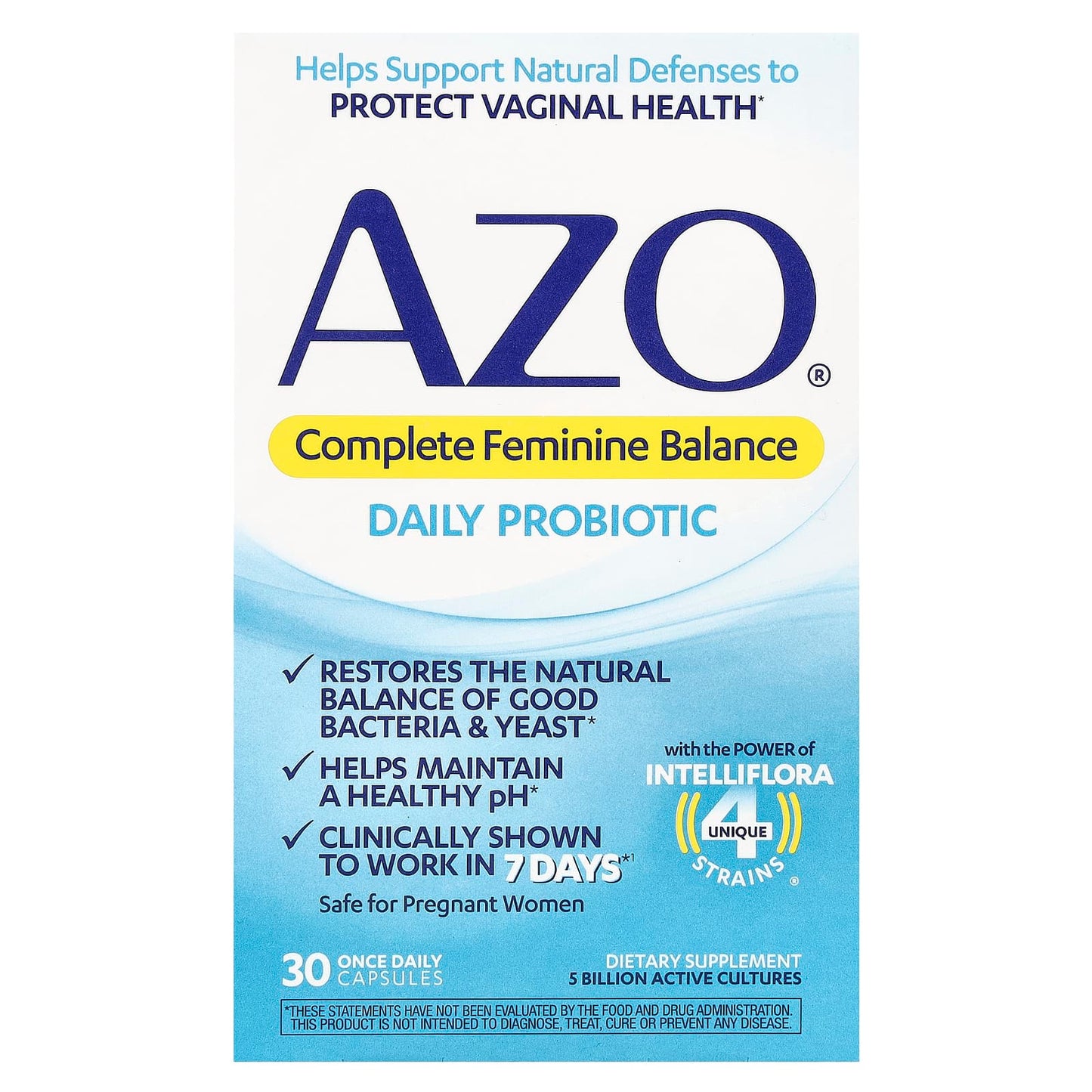 AZO Complete Feminine Balance Daily Probiotic 5 Billion Capsules - Image 1