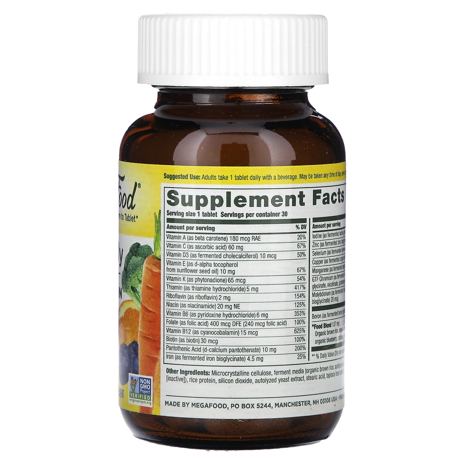 MegaFood, One Daily Multivitamin, 30 Tablets - Image 2