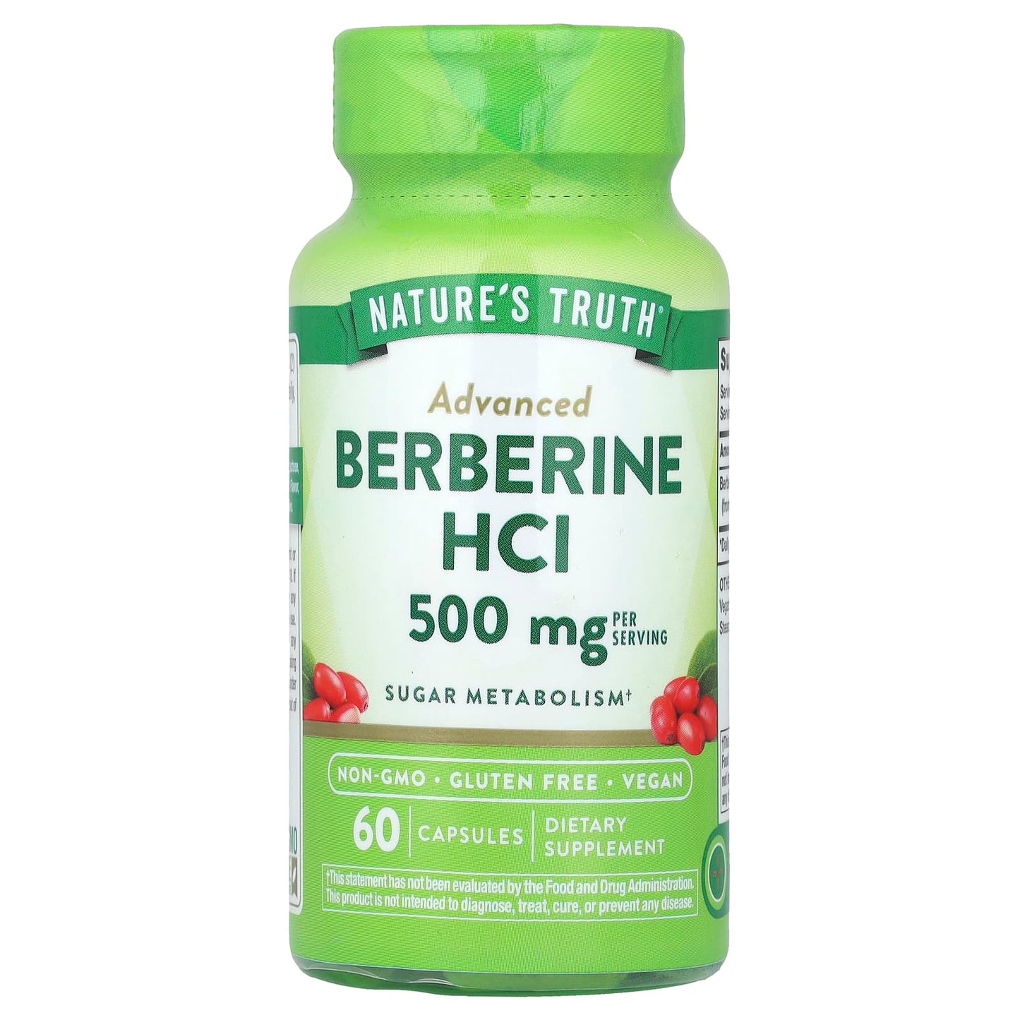 Nature's Truth, Berberine HCI, 60 Capsules (250 mg per Capsule) - Image 1