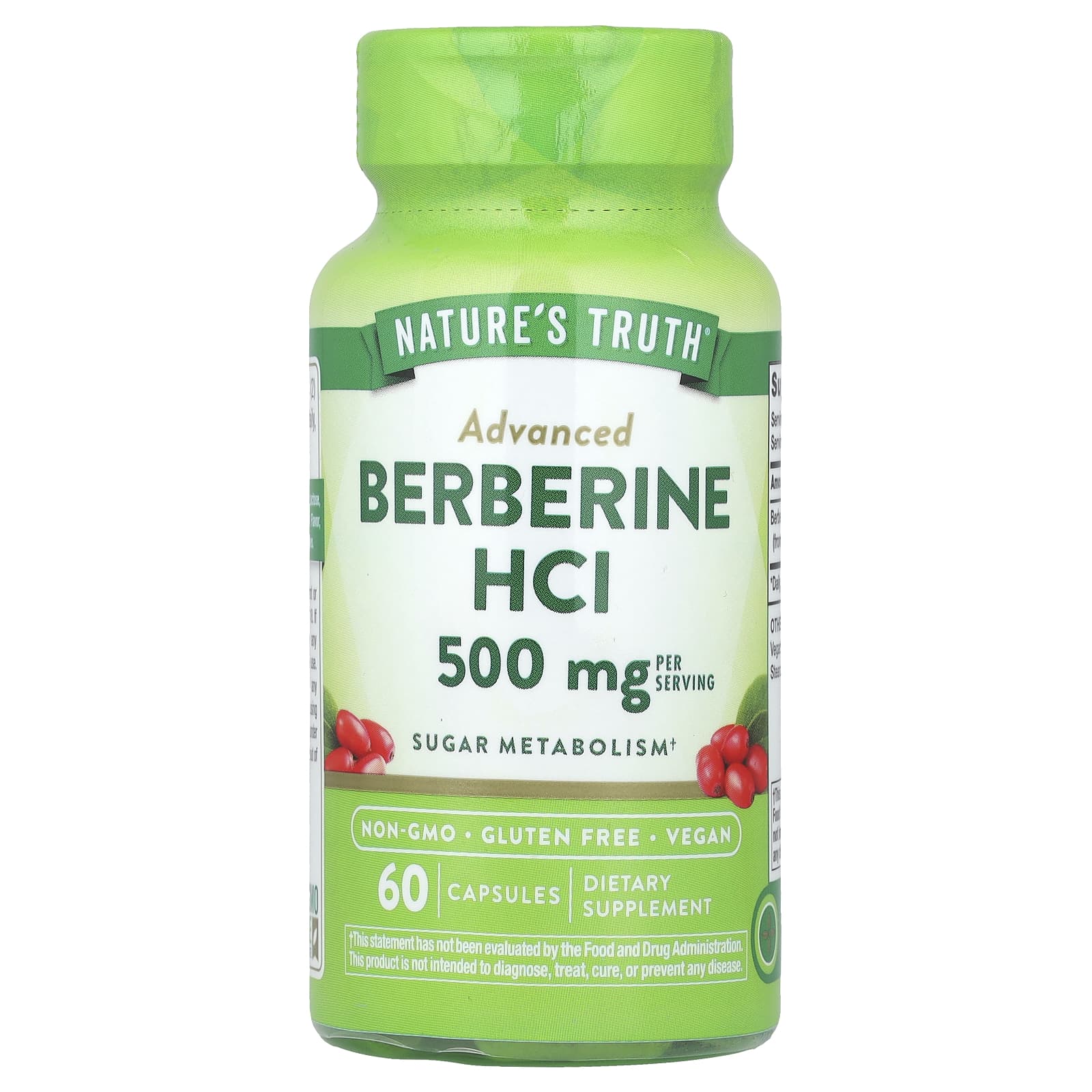 Nature's Truth, Berberine HCI, 60 Capsules (250 mg per Capsule) - Image 1