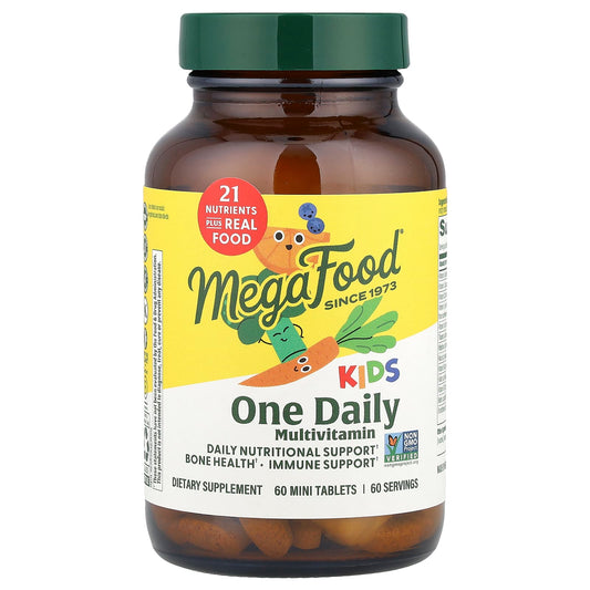 MegaFood, Kids One Daily Multivitamin, 60 Mini Tablets - Image 1