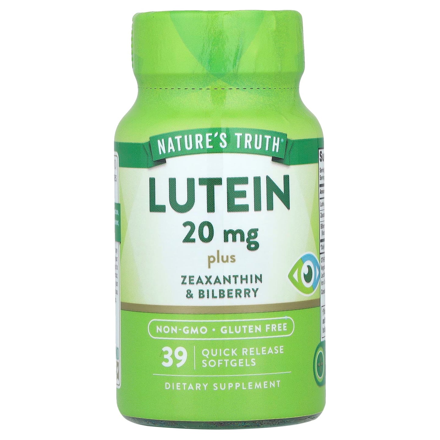Nature's Truth, Lutein plus Zeaxanthin & Bilberry, 39 Quick Release Softgels - Image 1