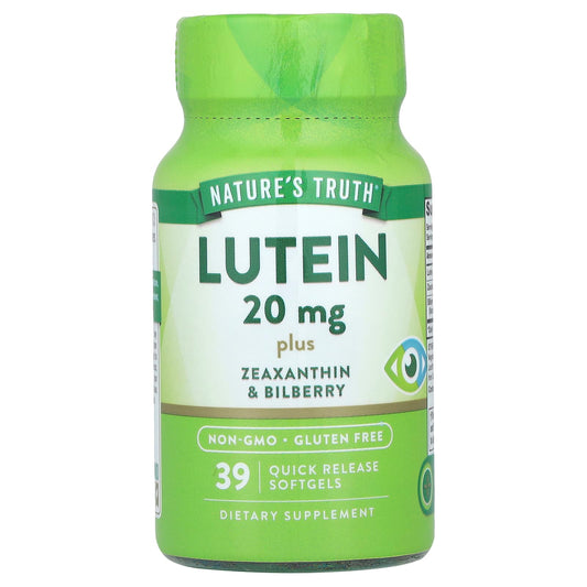 Nature's Truth, Lutein plus Zeaxanthin & Bilberry, 39 Quick Release Softgels - Image 1