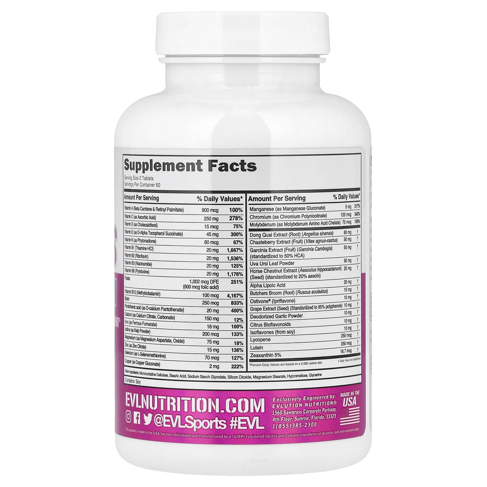 EVLution Nutrition Women's Multivitamin, 120 Tablets, High Performance - Image 2