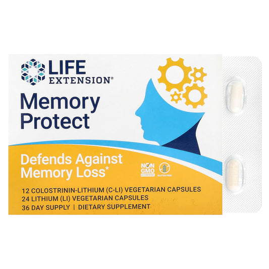 Life Extension, Memory Protect, 36 Vegetarian Capsules - Image 1
